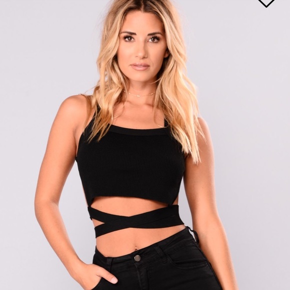 Fashion nova | lace up top size small - Picture 2 of 3